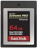 SanDisk Extreme PRO CFexpress, scheda di memoria tipo B 64 GB (velocità di lettura fino a 1500 MB / s, per video RAW 4K, compatibilità XQD, software di recupero RescuePro Deluxe)