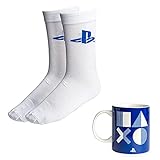 Paladone Juego de tazas y calcetines de Playstation, producto oficial de juego