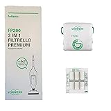 Vorwerk FP200 Folletto, 3 in 1 Filtrello Premium, un pacco con 6 pezzi, Bianco