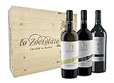 Villa Lanata Cassetta Legno Chardonnay + Piemonte Rosso + Barbera D Alba 3 X 750ml