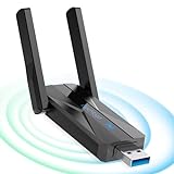 ElecMoga WiFi USB, 1300Mbps Chiavetta WiFi per PC Fisso, 3.0 USB WiFi Antenna WiFi 2.4GHz/5.8GHz Dual Band Chiavetta Internet per PC/Desktop/Laptopper, WiFi Portatile per Windows 11/10/7/XP/Mac OS X