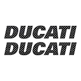 labelbike - Kit 2 Adesivi Scritte per Moto Serbatoio Stickers compatibili con Ducati Racing