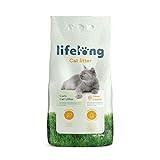 Marchio Amazon - Lifelong Lettiera Agglomerante di mais per gatti, Senza profumo, 10L (Confezione da 1)