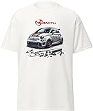 ChriStyle T-Shirt 500 Uomo Bambino Maglietta 595 Modello SS Tuning Car Racing Auto Abarth (M)