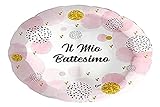 Palloncino foil balloon mylar round tondo (46cm, 18  ) Battesimo, rosa