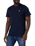 Tommy Jeans T-shirt Maniche Corte Uomo TJM Classic Scollo Rotondo, Blu (Dark Night Navy), XL