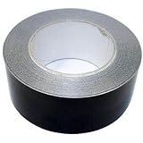 Nastro Nero adesivo alluminio per alta tempertura alluminizzato 38mm x 50 ml per tubo inox nero canna fumaria coibentazione tubo gomma elastometro