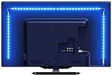 LE Striscia LED RGB 2m 5050 SMD, USB Alimentata e Telecomando Wireless RF, Striscia Luminosa Retroilluminazione TV con 16 Colori Dimmerabili per Monitor PC TV da 32-65 pollici (4 Strisce LED da 50 cm)
