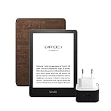 Kindle Paperwhite Essentials Bundle con Kindle Paperwhite (8 GB, senza pubblicità), Custodia Amazon in sughero resistente all’acqua e Caricabatterie USB Amazon PowerFast (9 W)