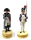 OPO 10 - Lotto di 2 Figure Soldati 1/32 60mm Napoleon 1st + Grenadier Imperial Guard N01 + N02