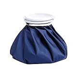 FuJiaXin borsa ghiaccio, pacco freddo riutilizzabile, terapia calda e fredda e sollievo dal dolore, con elastico e traspirante (20 cm) Blu Navy