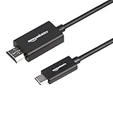 Amazon Basics - Cavo adattatore da USB-C a HDMI di alta qualità, in alluminio, compatibile con Thunderbolt 3, 4K a 60 Hz, nero, 1.8 m
