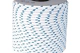 Corda Nautica Treccia Nautica 10mm, 50 m - Colore Bianco con segnalino Azzurro - 100% Made in Italy - Antica Corderia Marra ®