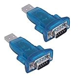 Hailege 2pcs USB 2.0 to RS232 Chipset CH340 Serial Converter 9 Pin USB 2.0 to RS232 c Adapter for Win7/8