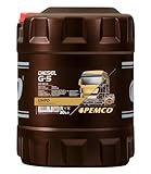 1 x 20L PEMCO G-5 UHPD 10W-40 CI-4 E7/NKW olio motore camion autobus VDS-3 MB 228.3 229.1