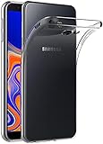 Captor Cover Trasparente per Samsung Galaxy J4 Plus / J4 +, Custodia TPU in Silicone Flessibile Morbida e Sottile, Protezione di Alta qualità con Bordo Rialzato per Schermo e Fotocamera (Trasparente)