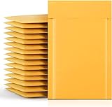 50 pezzi A5 15,3 cm x 26,9 cm Kraft Bubble Mailer Buste imbottite autosigillanti per imballaggio oro