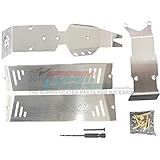 GPM Traxxas E-Revo 2.0 VXL Brushless (86086-4) Aggiornamento Parti Stainless Steel Skid Plates for Front, Center, Rear Chassis - 24Pc Set
