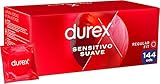 Durex Preservativi Sensibili Morbidi per una maggiore sensibilità, confezione risparmio da 144 preservativi
