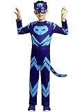 Funidelia | Costume di Gatto Boy Pj Masks UFFICIALE per bambino taglia 7-9 anni Cartoni Animati, Gattboy, Gufetta, Geco - Multicolore