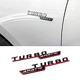 1Pair Turbo 4MATIC Emblem Logo Laterale Fender Sticker Per Mercedes Benz AMG W176 W169 A180 A200 A250 A209 A160 A45 W221 CLK GLE,Red and black