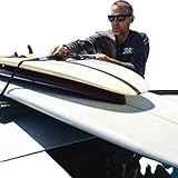Porta tavole da surf e da SUP universaleper auto | Portapacchi morbido per surf kayak e tavole da paddle con fibbie antigraffio (48,26 cm)