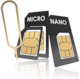innoGadgets Nano-SIM Adapter Set | Set completo di adattatore per Nano-SIM a Micro-SIM a SIM | Compreso l ago per aprire la SIM | Adatto a tutti i dispositivi