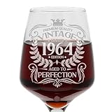 Always Looking Good Calice da vino con incisione "Aged to Perfection", regalo per 59° compleanno vintage 1964, 400 ml, ALG5154.VINT1964