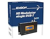 EDISION HDMI MODULATORE Single DVB-T, HDMI a DVB-T, Full HD MPEG4, RF-IN, RF OUT, HDMI, USB, OLED display