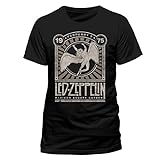 Led Zeppelin Madison Square Garden 1975 Uomo T-Shirt Nero S 100% Cotone Regular