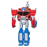 Transformers - EarthSpark, action figure di Optimus Prime Spin Changer da 20 cm con action figure di Robby Malto da 5 cm, dai 6 anni in su