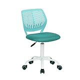 Sedia da ufficio Carnation con sedile in tessuto, regolabile, colore ruote: verde Turquoise