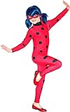 Rubies Costume Ladybug Classic per bambina, Tuta stampata e maschera, Licenza Ufficiale Miraculous Ladybug per Carnevale, Cumpleanno e Feste