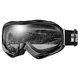 OutdoorMaster Maschera da Sci OTG Premium Unisex, Antiappannamento Maschera Snowboard, Protezione UV al 100% Occhiali da Sci, Maschere Sci per Uomo, Donna, Ragazzi e Ragazze (VLT 47%)