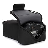 USA Gear Custodia per fotocamera DSLR/Custodia per fotocamera SLR per obiettivo zoom con protezione in neoprene, passante per cintura e custodia accessori - Compatibile con Canon, Nikon e Altro