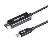 Amazon Basics - Cavo adattatore da USB-C a HDMI, compatibile con Thunderbolt 3, 4K a 30 Hz, 0.9 m, nero