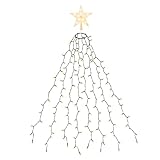 La catena luminosa dell albero di Natale SALCAR è dotata di 8 ghirlande e 280 LED. La catena luminosa dell albero di Natale è dotata di anello e 10 Stella dell albero di Natale sulla parte superiore.