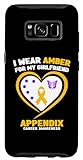 Custodia per Galaxy S8 Indosso ambra per la consapevolezza del cancro dell"appendice della mia ragazza