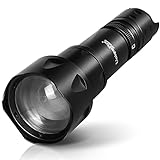 UniqueFire Torcia IR, 5W 940nm LED, Illuminatore IR per Dispositivi di Visione Notturna, Lente di Fresnel da 44mm, Rapid Focus & 3 Modalità