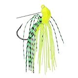 OUKENS Willow Leaf Spinnerbait, Anti Hanging Bottom Fishing Lure Spinner Bait, Bait Bass Fishing Lure Small Water Spinner for Fresh Sea Bass Freshwater(Giallo)