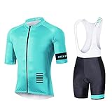 UGLY FROG Abbigliamento Ciclismo da Uomo,Maglia Manica Corta+Pantaloncini,Cuscino Gel 9D,Ciclismo Moda Set Size：L