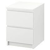 Ikea Malm – Cassettiera a 2 cassetti, 40 x 55 cm, Colore Bianco