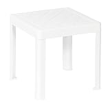 DEA HOME Tavolino POP, in plastica da interni ed esterni, art. 920, Bianco (Bianco)