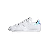 adidas Originals unisex adult Stan Smith Sneaker, White/White/Silver Metallic, 7 Big Kid US