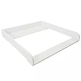 Puckdaddy Fasciatoio Moritz - 80x78x10 cm, fasciatoio in legno bianco, in legno MDF, compatibile con le cassettiere Ikea Malm, incl. materiale di fissaggio per il montaggio a parete