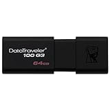 Kingston DataTraveler 100 G3-DT100G3/64GB USB 3.0, PenDrive, 64 GB, 1 Pezzo, Nero