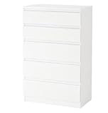 Kullen, cassettiera Ikea, mobile per la camera da letto, con 5 cassetti, colore: bianco