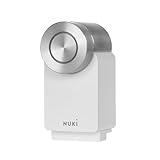 Nuki Smart Lock Pro (quarta generazione), serratura smart con WiFi e Matter per l accesso remoto, serratura elettronica che trasforma lo smartphone in chiave, con Power Pack batterie, bianco
