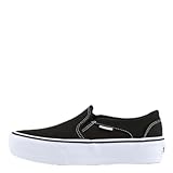 Vans Asher Platform, Sneaker, Donna, (Canvas) Black, 35 EU