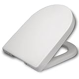WOLTU WS2543 Sedile WC Copriwater Chiusura Ammortizzata Soft Close Toilet Seat Bagno in Plastica Antibatterico Bianco